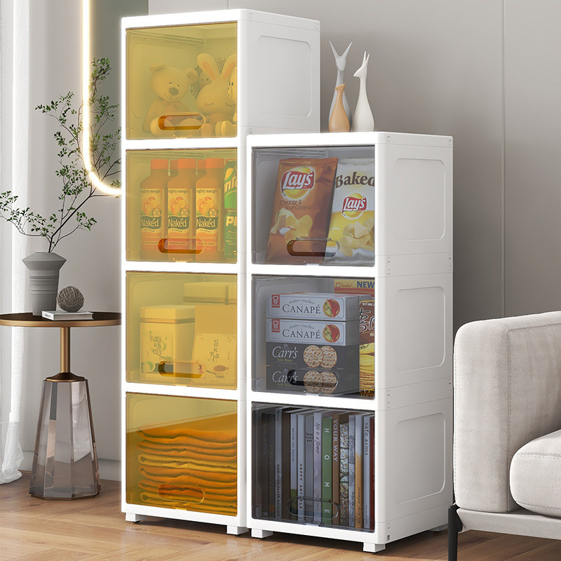 热销35cm简易衣柜家用翻盖收纳柜子抽屉式多层储物柜夹缝窄柜塑料