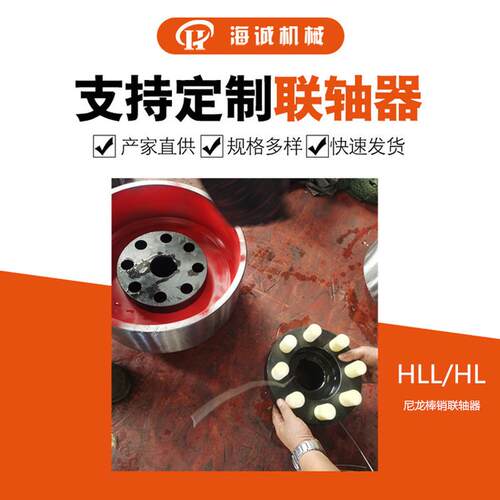 柱式传动轴尼龙棒hll带制动轮贯穿销