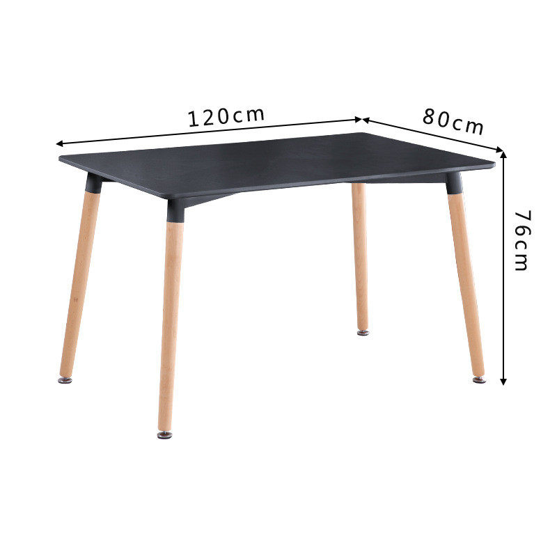 洽谈桌椅组合伊姆斯长桌实木餐桌简约桌奶茶店咖啡厅桌子