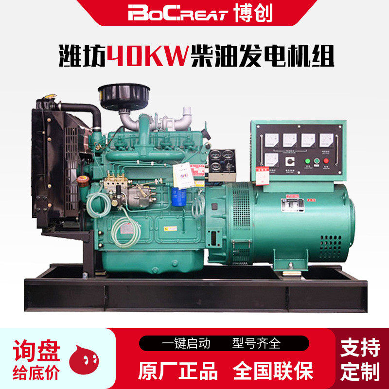 潍坊40kw柴油发电机组50KVA三相交流发电机组潍坊发电机组