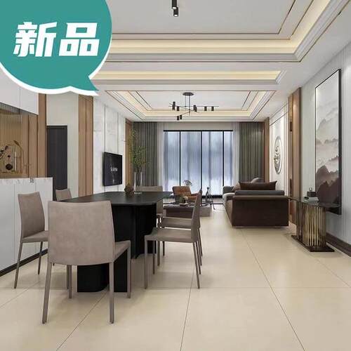 新款洋脂绒瓷砖75*150通体大理石无限连纹客厅地砖流行风工厂