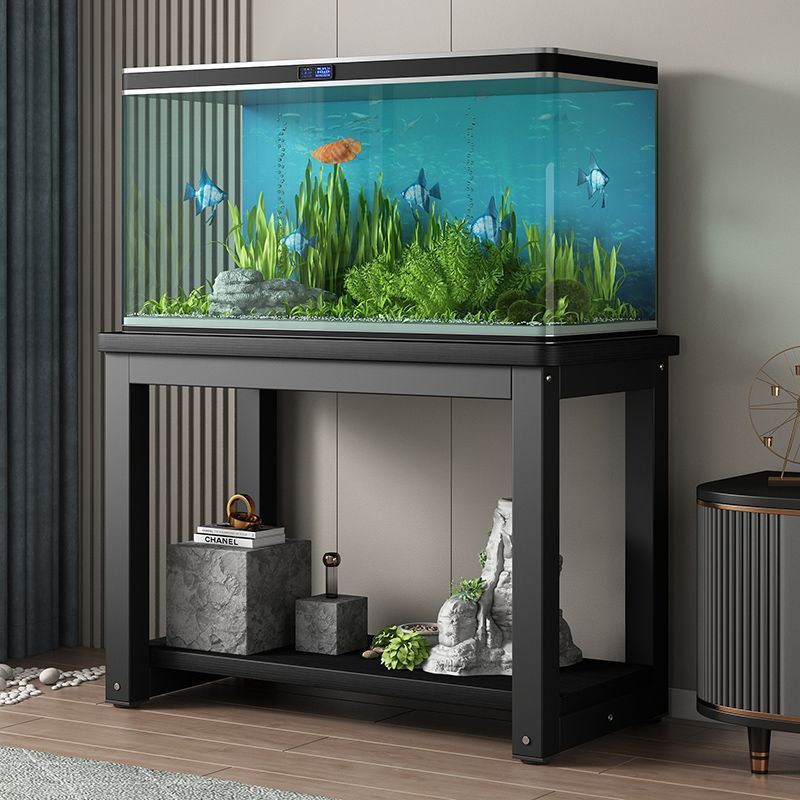 热销鱼缸架客厅金属架子铁艺置物架钢木底柜储物架子鱼缸桌子底座