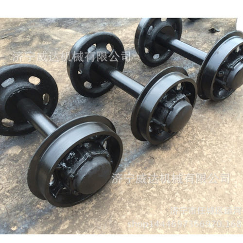 矿车轨道轮矿用实心轮对隧道窑车轮翻斗式矿车轮对600轨距