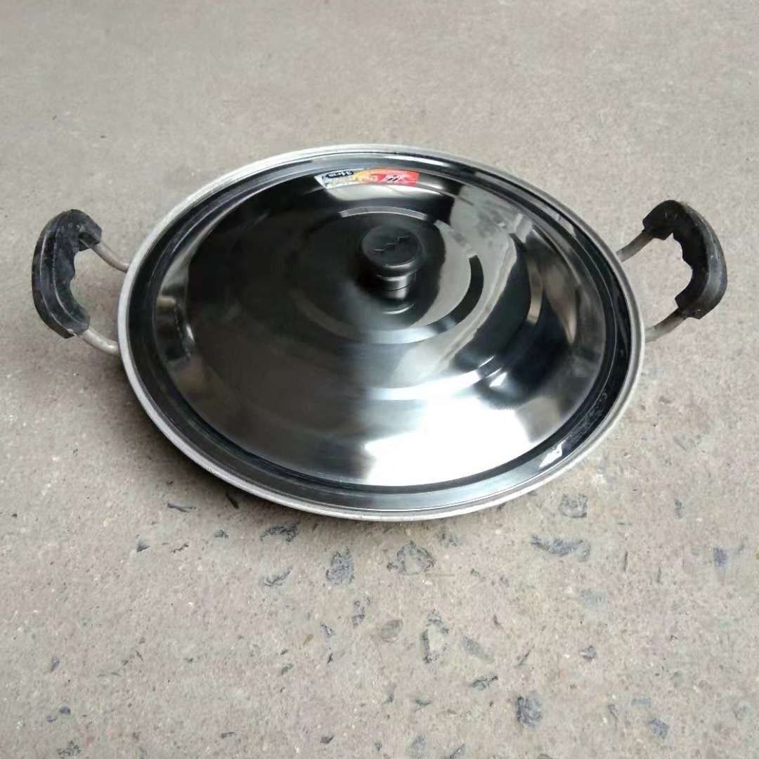 ali6铝锅老式家用加厚纯手工铸铝煎锅吕平大号煎包子铝制铝烙饼锅