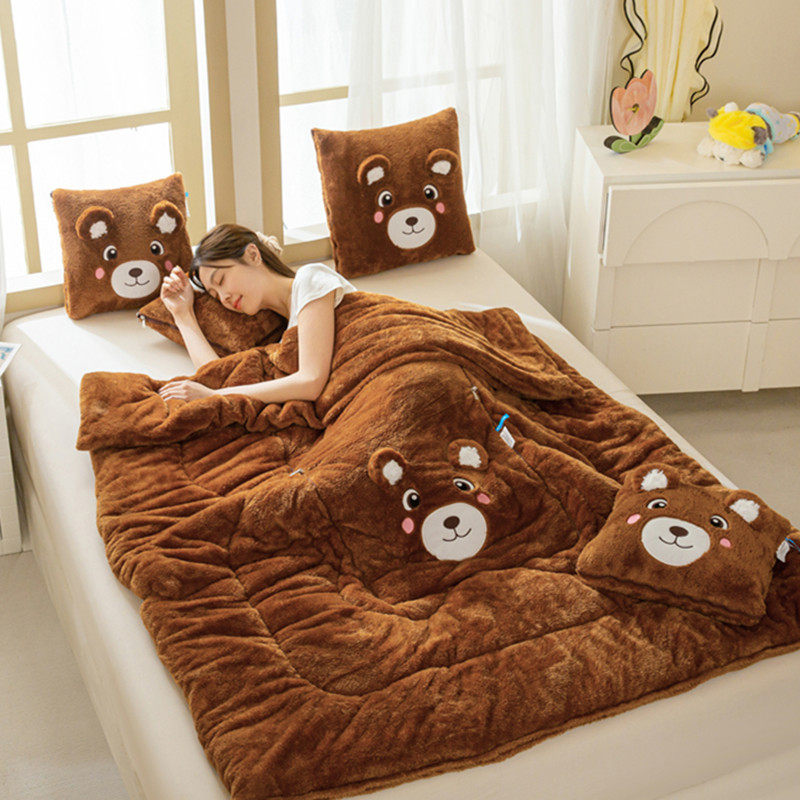 加厚长毛绒折叠抱枕被子两用汽车靠垫枕头被办公室沙发午睡空调被,居家布艺,抱枕被,淘宝优惠券,粉丝福利购,淘宝优惠卷