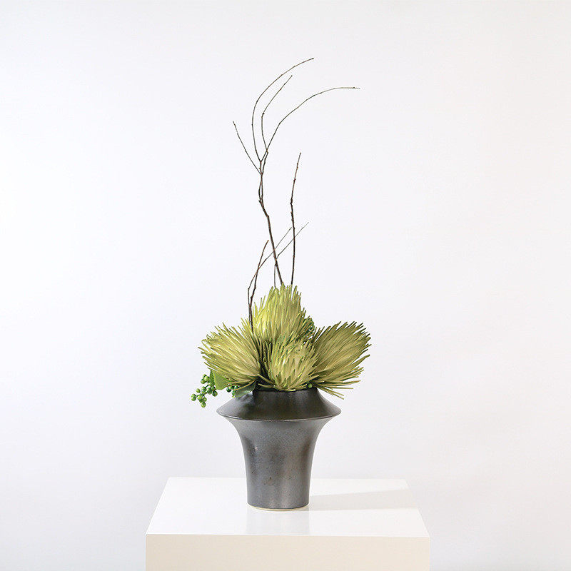 热销绿色枯枝仿真新中式花艺日式摆件软装样板间客厅售楼处桌面装