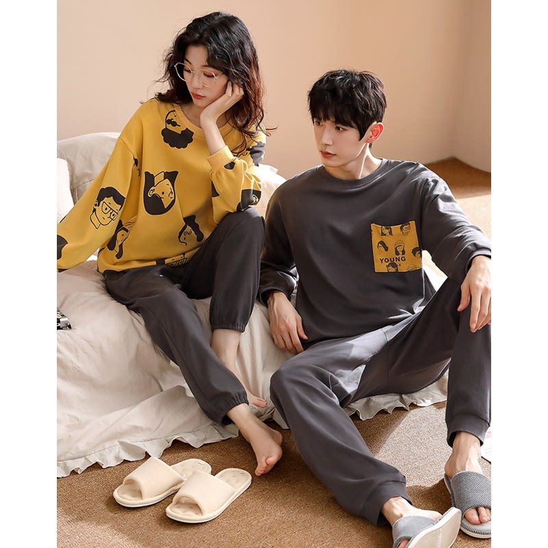 情侣睡衣春秋款纯棉长袖韩版可爱秋季可外穿出门休闲家居服男套装,女士内衣/男士内衣/家居服,睡衣/家居服套装,淘宝优惠券,粉丝福利购,淘宝优惠卷