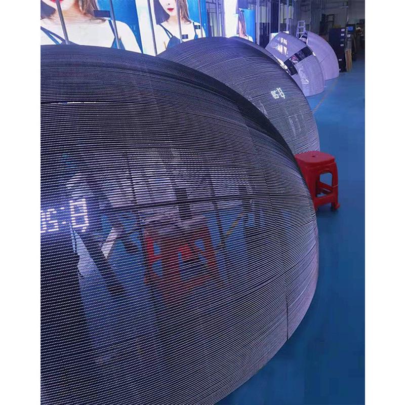 LED球形透明屏透明魔方屏圆饼透明屏不规则LED透明屏厂家