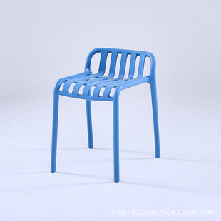 北欧设计师吧台椅现代简约轻奢塑料吧椅堆叠网红户外酒吧高脚凳子