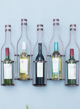 置物架壁挂家用酒架红酒架墙上酒瓶展示架挂墙红酒架摆件现代简约