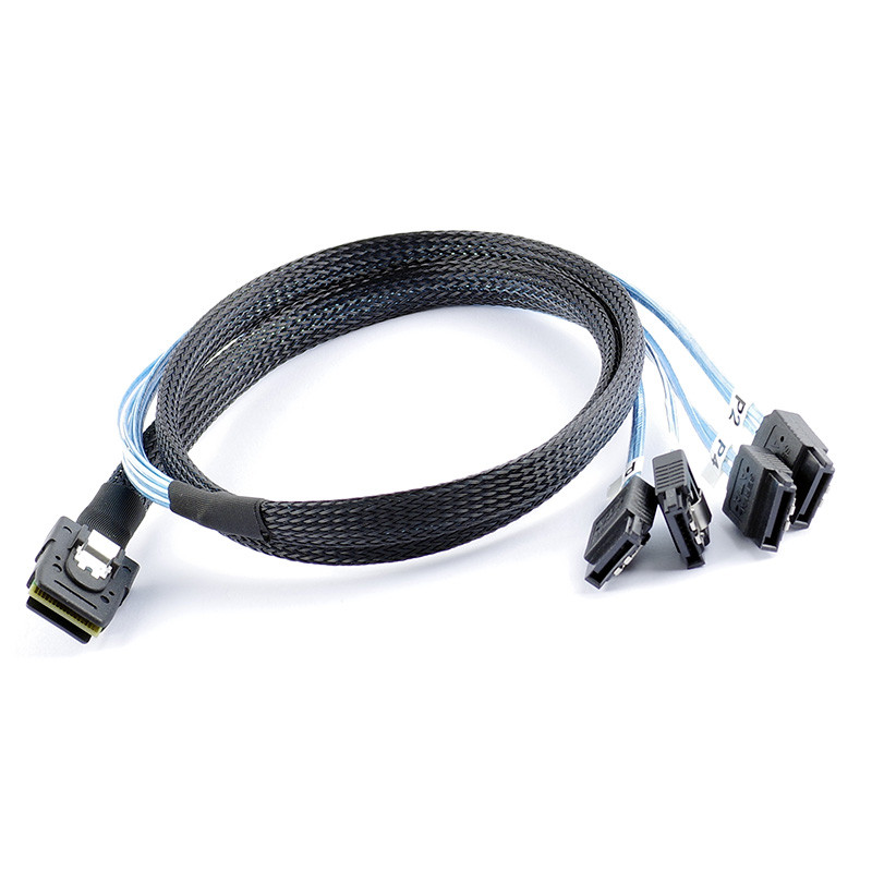 正向Mini SAS线36P SFF8087转4sata 7pin服务器1分4硬盘数据线1米