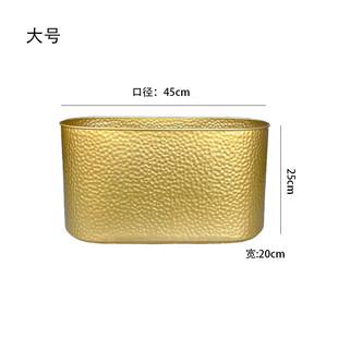 金色大号抱抱桶蝴蝶兰冬青银柳金属福盆花盆铁艺桶福创意插花桶
