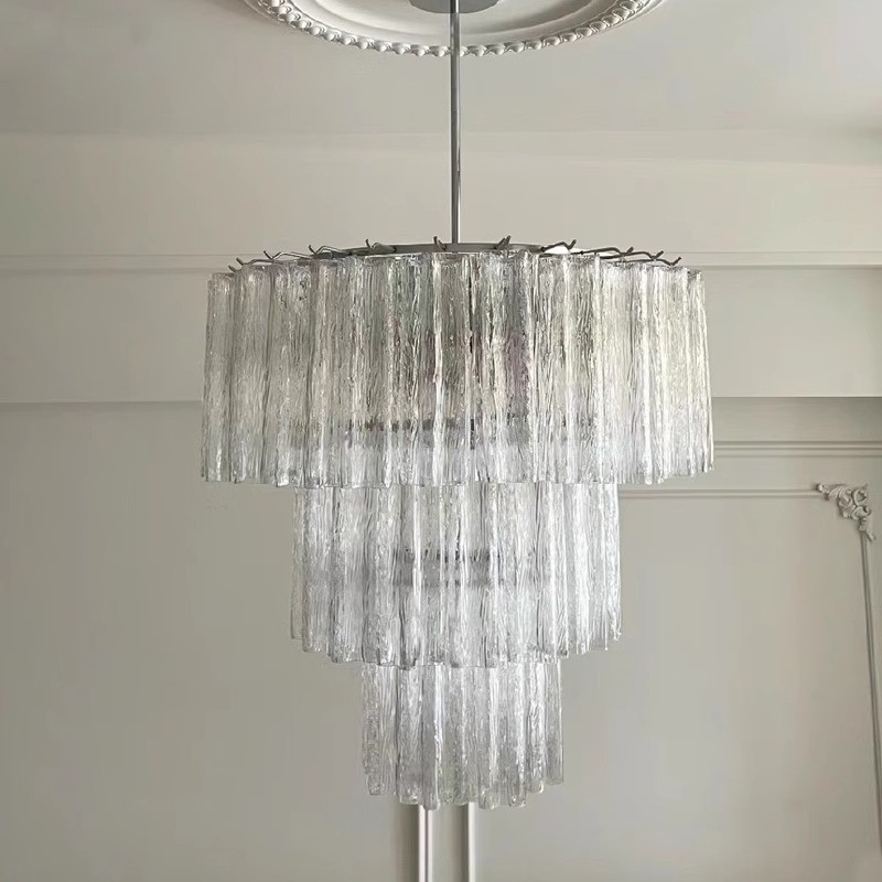 热销法式murano玻璃南洋中古客厅吊灯灯轻奢水晶复古别墅楼梯穆拉