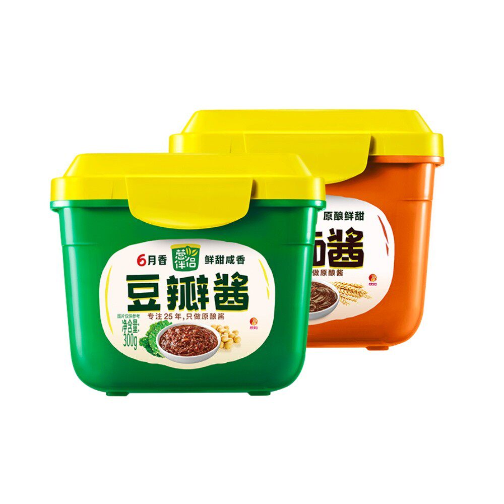 新日期欣和葱伴侣甜面酱豆瓣酱黄豆酱煎饼大葱蘸酱炸酱面酱烤鸭酱