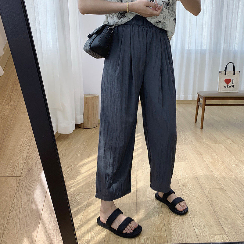 冰丝凉感休闲阔腿裤女夏季薄款轻薄透气超薄夏天女裤