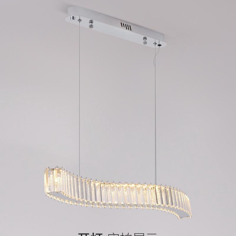 热销餐厅吊灯法式饭厅水晶灯具现代简约轻奢餐桌吧台水晶灯客厅灯