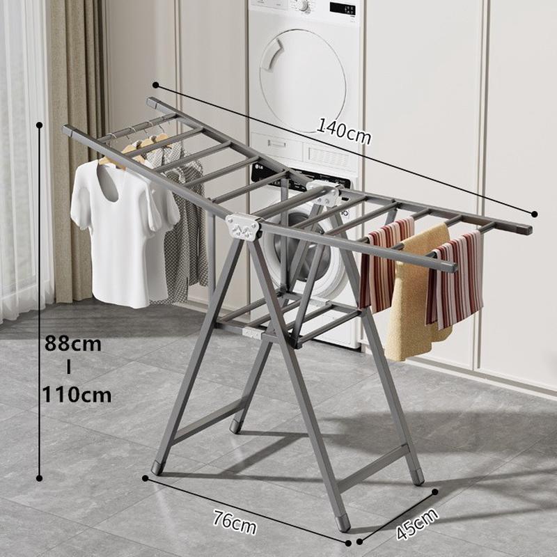 晾衣架宿舍翼型放晾衣架阳台晒被易晾衣架可折叠收纳碳钢晾衣架