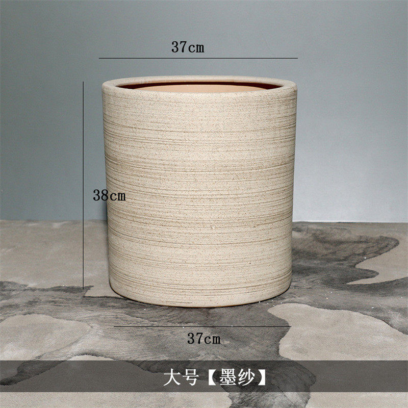 特大号陶瓷花盆散尾葵大口径专用花盆家用客厅高档轻奢简约北欧