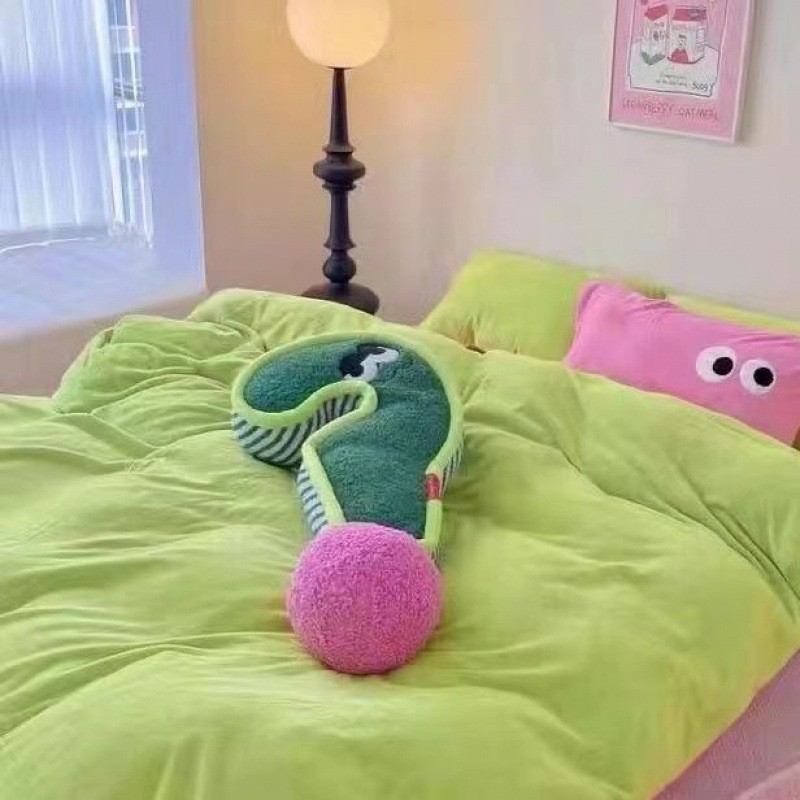 iv7大号陪睡感叹号问号抱枕多巴胺配色睡觉长条抱枕沙发靠垫卡通