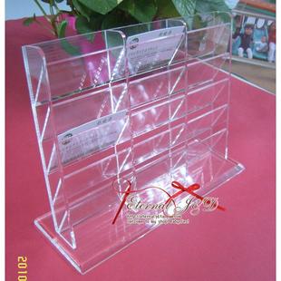 名片座包邮915格30透明水晶多层多名片盒收纳架展会专用