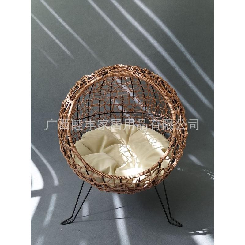 热销猫床猫树猫吊床产房编织猫笼猫别墅夏季藤编猫屋宠物窝猫爬架