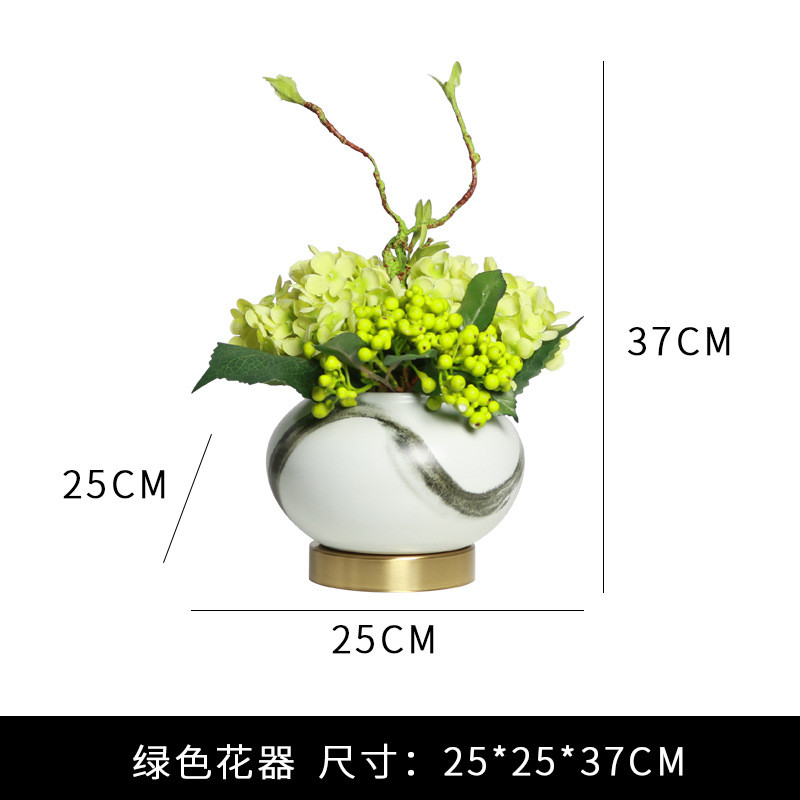 室内花艺植物桌花盆栽禅意绿植茶几设洽谈桌中式摆件餐厅饰品