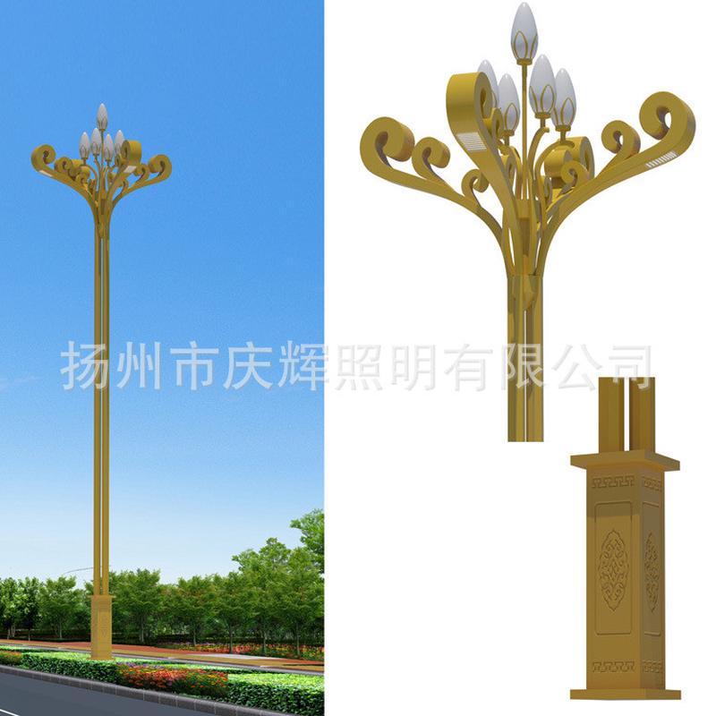 热销10m12米led户外市电八叉九火玉兰灯高杆灯景观灯市政路灯