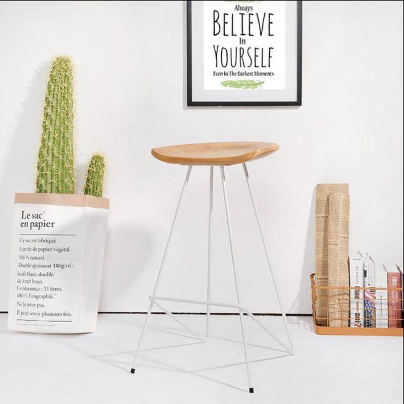 铁艺吧台椅子高脚凳酒吧椅实木家用现代简约创意吧椅北欧高凳子