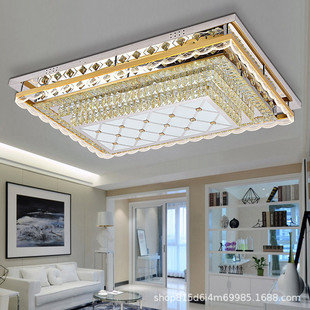 别墅新款 现代简约大堂餐厅led水晶灯中山灯具酒店客厅吸顶灯