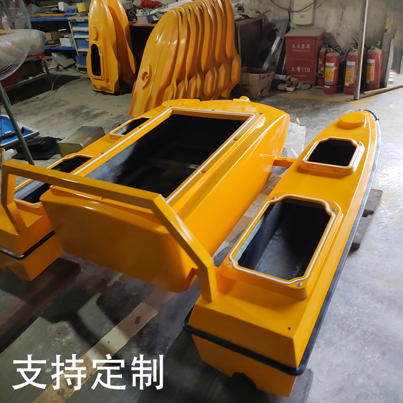 璃钢双体无人测绘船壳碳纤维智能水质检测船壳打窝船外壳舰船模型