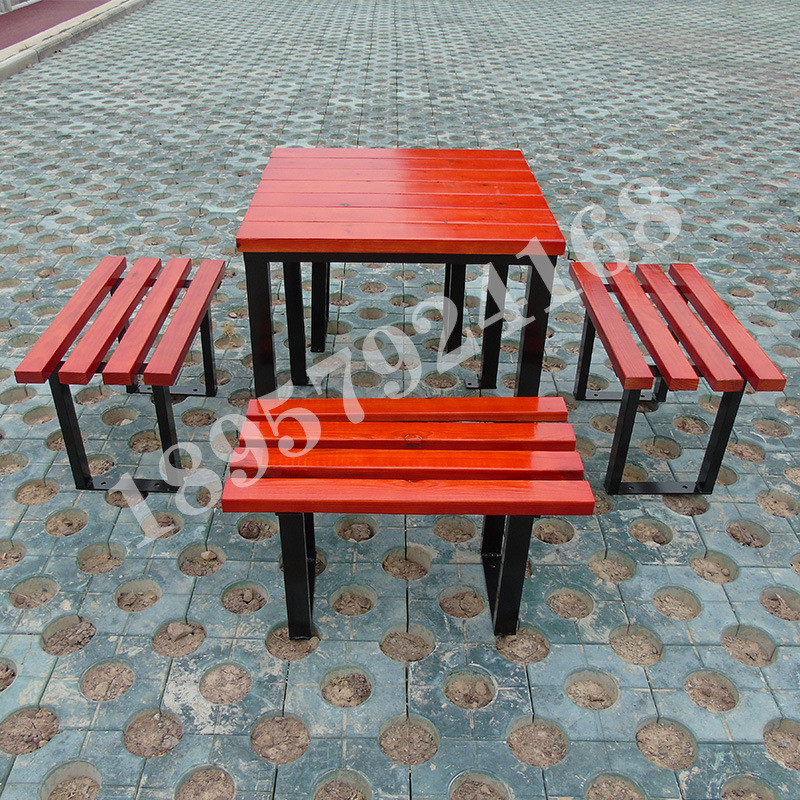 公园椅户外一桌四椅户外椅庭院实木椅套装塑木套装椅休闲棋套装椅