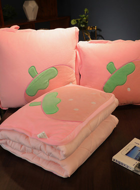 二合一抱枕被子两用汽车靠垫多功能靠枕午睡枕头水洗棉夏季