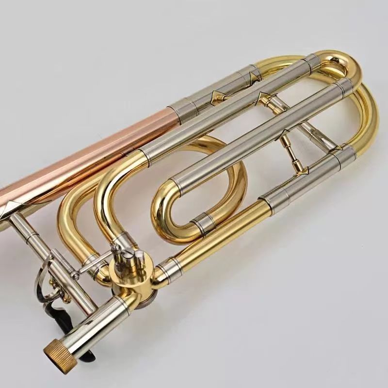 热销磷货源降b调转f变调次中音长号跨境铜材质白铜变音管三色次中