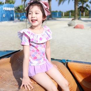 儿童泳衣女款宝宝游泳衣女宝2025新款清新分体6岁女孩3岁女童泳装