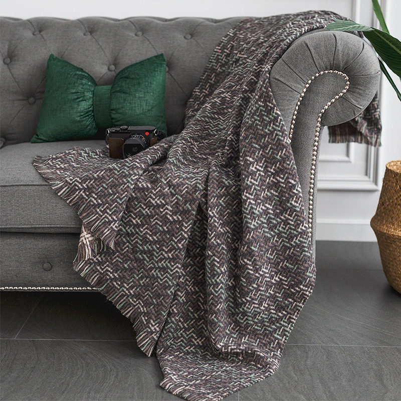 名杨织秀办公室现代简约午睡毯子披肩空调毯椅子盖膝毯