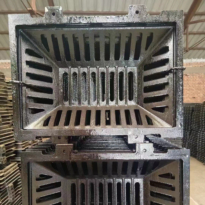 球墨铸铁城市截污挂篮厂家海绵成品截污框450*450溢流井盖