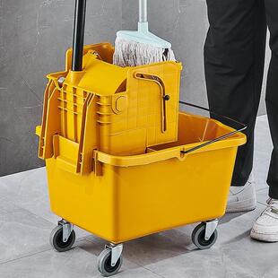 c！榨水车拖把桶拖地商用酒店保洁专用墩布拖布压水济水柞水车拖