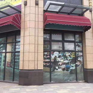 弧形雨棚门头装 西瓜篷半圆法式 饰固定梯形遮阳棚商铺折叠窗户雨篷