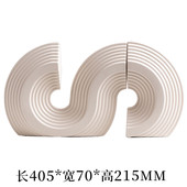 简约现代抽象艺术s型装 饰摆件客厅样板房卧室博古架书房书挡饰品