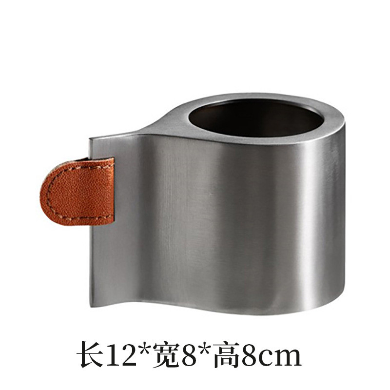 简约家居意房间轻奢黑色皮革金属花器样板式销售中心柜台装饰花瓶