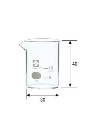 热销柴sibata田科学标准刻度烧杯10ml010020-10a