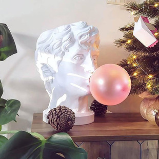 热销意大利创意雕塑个性吹泡泡台灯摆件客厅展厅别墅氛围灯大卫装
