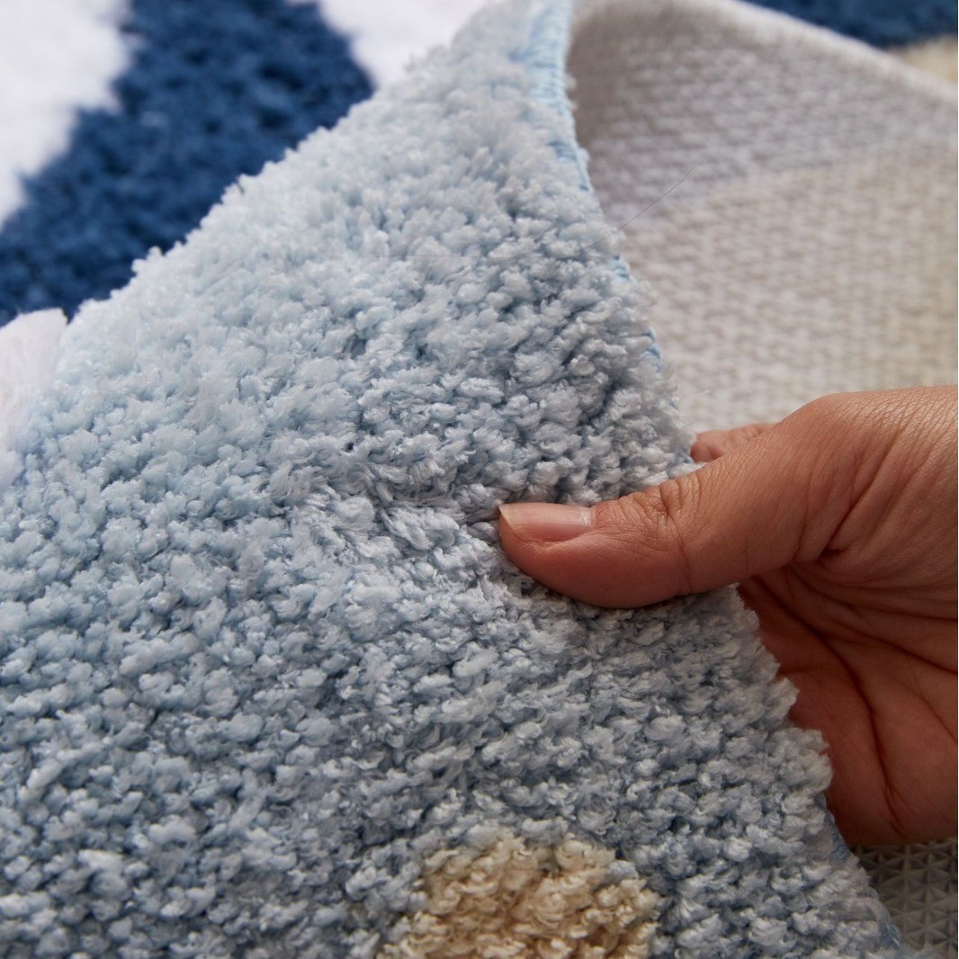 客厅小地毯柔软舒适可水洗好打理高级轻奢提花不规则卧室地毯绒植