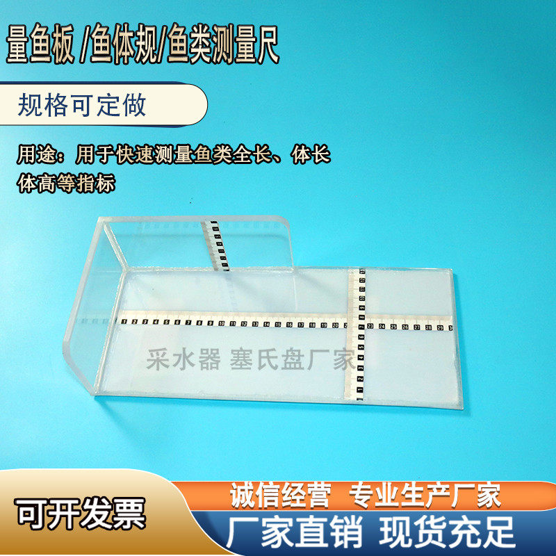 量鱼板鱼类测量专业工具鱼体规测量鱼类长宽鱼类测量尺含税包邮