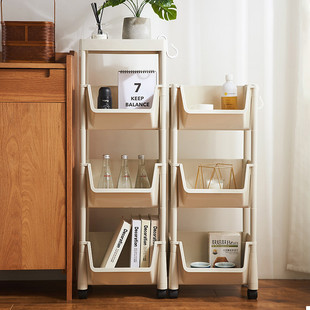 厨房蔬菜收纳置物架落地塑料果蔬多功能菜篮子多层放菜架子收纳筐