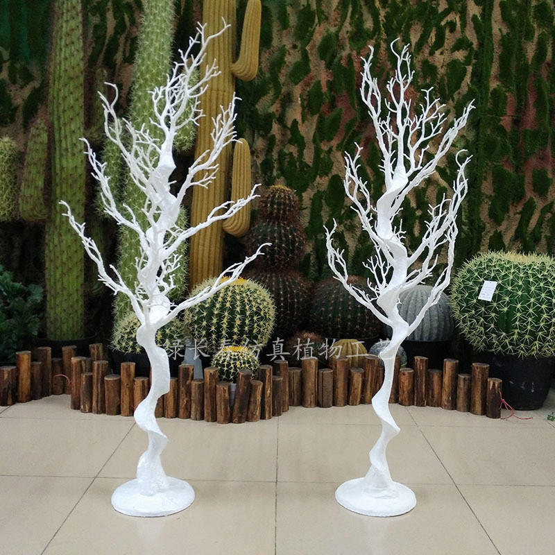 植物绿长春仿真小枯树工艺品艺术假树厂家盆景酒店会所道具装饰树