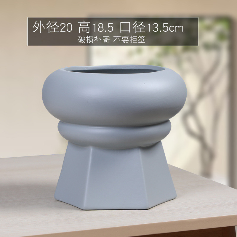花盆陶瓷盆蝴蝶兰亚光家用阳台北欧简约风创意月季兰花绿植盆大号