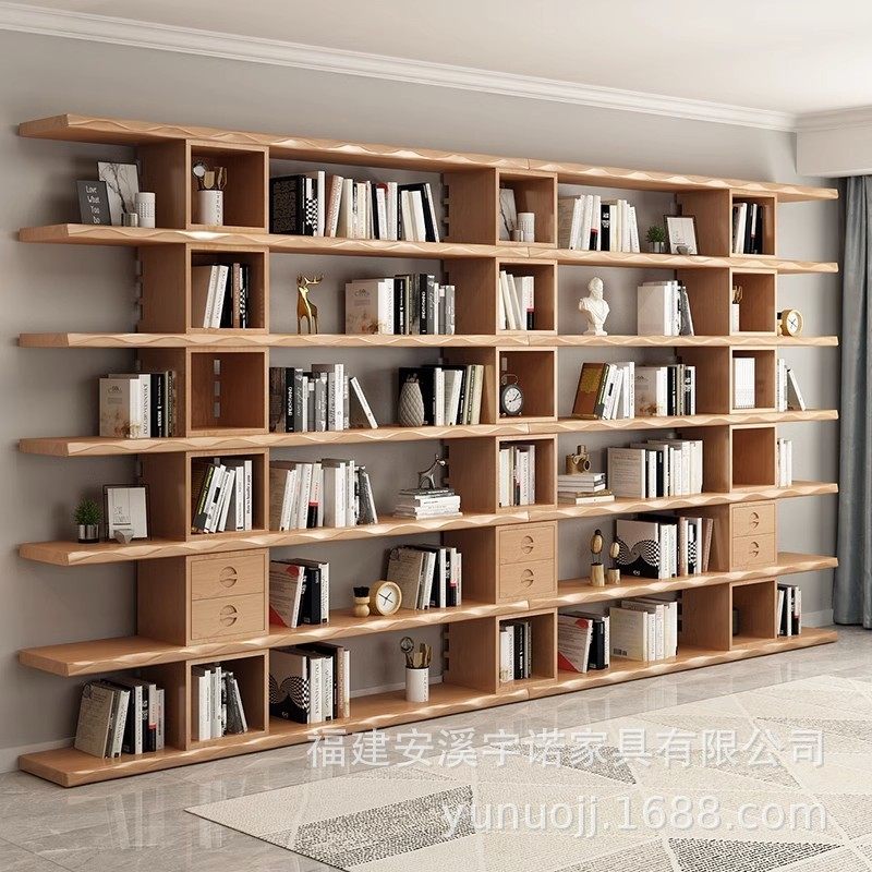 客厅满墙实木书架落地靠墙置物架书房书柜整墙多层收纳架摆件装饰,畜牧/养殖物资,特种养殖设备,淘宝优惠券,粉丝福利购,淘宝优惠卷