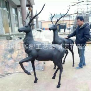 热销铜雕鹿园林纯铜雕塑麋鹿铜雕塑厂家铜长颈鹿抽象鹿鹿群铸造