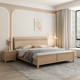 北欧白蜡简约全实木床现代主卧1.8双人床木轻奢婚床大床1.5单人床